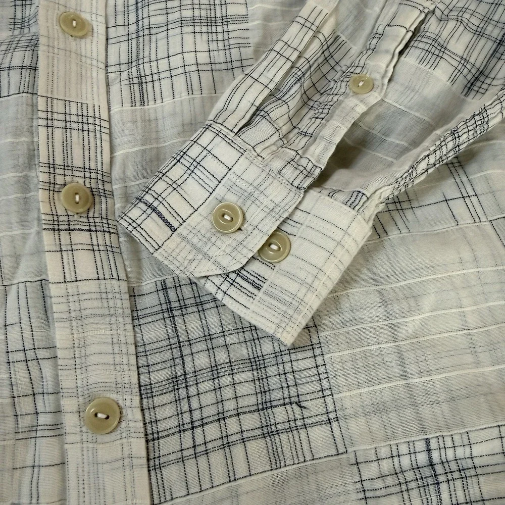 Banana Republic Mens Medium Standard Fit Santorini Long Sleeve Button Up‎ Shirt